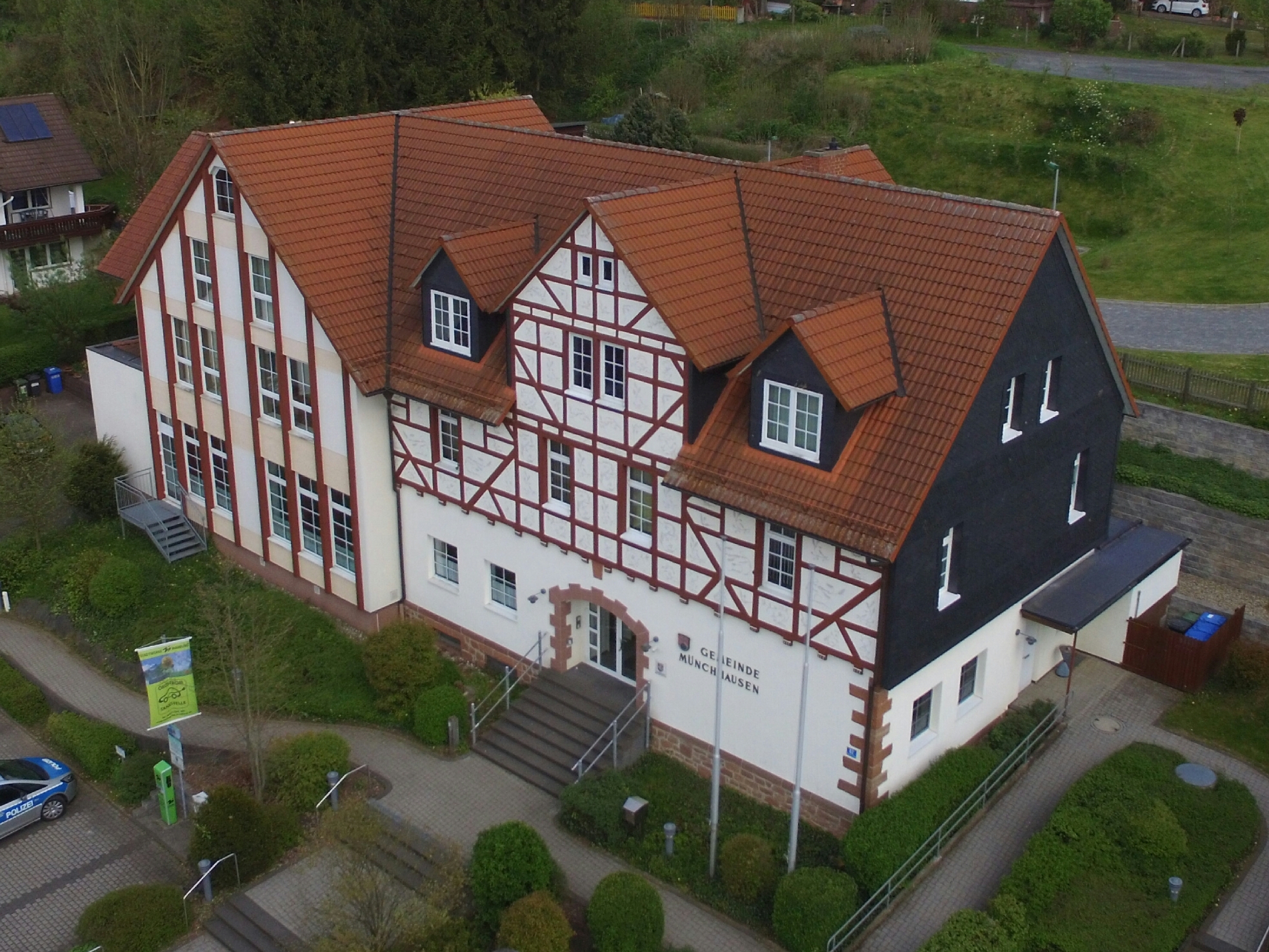 Rathaus Münchhausen Blick von oben