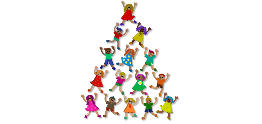 Zeichnung Pyramide Kinder und Jugendliche 