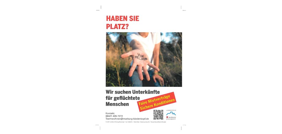 Bild mit Text in Hand - Wir Helfen