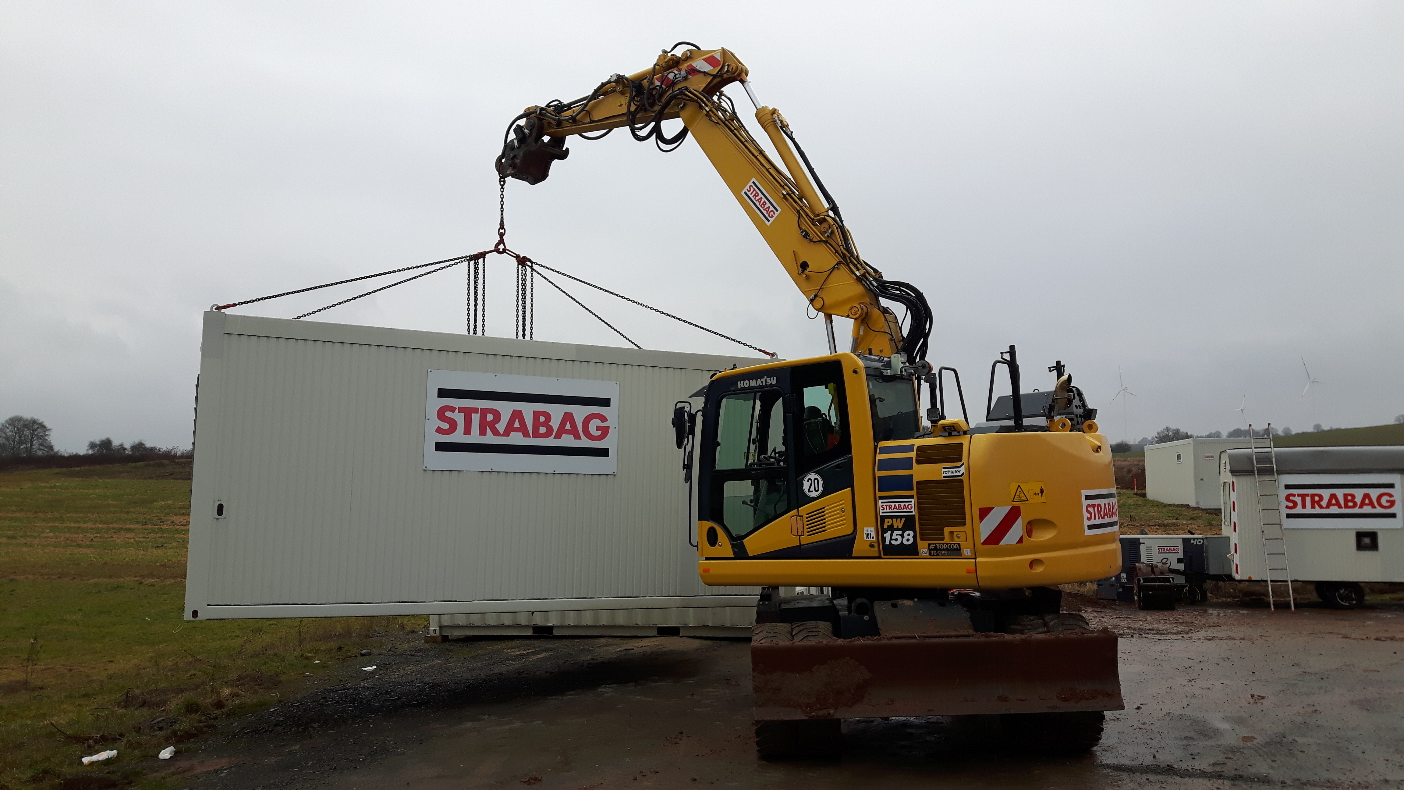 Baustelleneinrichtung Gewerbegebiet